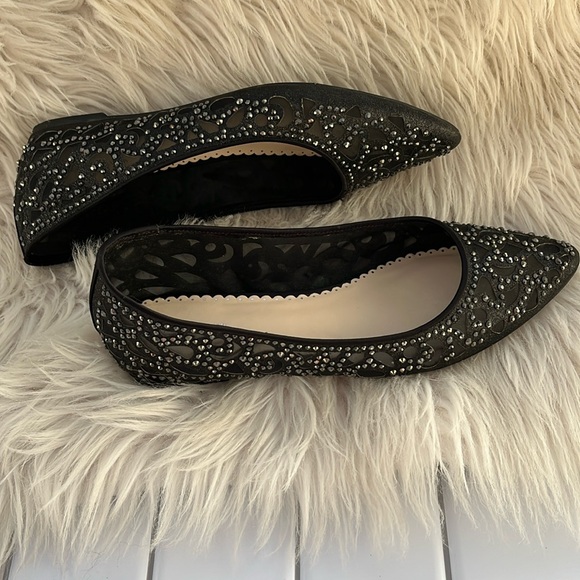 CHARTER CLUB Womens Tonina Black Pointed Toe Slip On Flats Sz 9M nwot - Picture 6 of 16